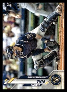 2020 Topps #570 Manny Pina Milwaukee Brewers Baseball card