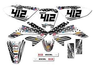 2004-2013 CRF 70 MERICA Grey Senge Graphics Kit Compatible with Honda - Picture 1 of 10