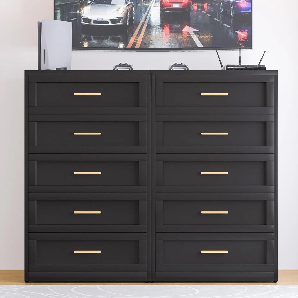 Elegro 47" Metal 5 Cajones Armario de Almacenamiento Cómodo Mueble para Dormitorio,Hogar Foto 1 de 1