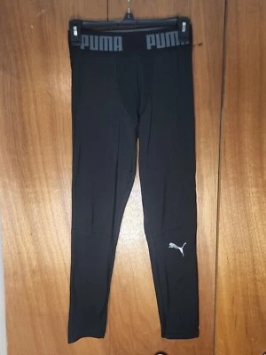 Leggings negros para mujer Puma talla pequeña entrenamiento atlético informal cómodo logotipo  Foto 1 de 3