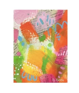 Tarjeta de arte de coleccionista de pintura abstracta original Aceo de Kenna 2,5” X 3,5” - Imagen 1 de 1