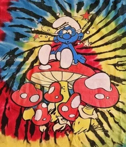 Camiseta Los Pitufos Tie Dye Psicodélico Champiñón Trippy Mediana - Imagen 1 de 7