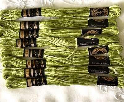 Susan Bates Anchor Embroidery Floss Lot of  8 Skeins Green Variegated #1216 - Image 1 of 4