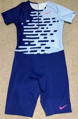 Nike Pro Elite 2023 Team Speedsuit Azul Rosa Hombre Talla Grande (DR4849-455) Foto 1 de 4