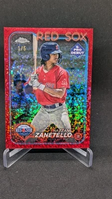 2024 Topps Pro Debut Chrome - Nazzan Zanetello #PDC-174 Red Mini Diamond /5 - Image 1 of 2