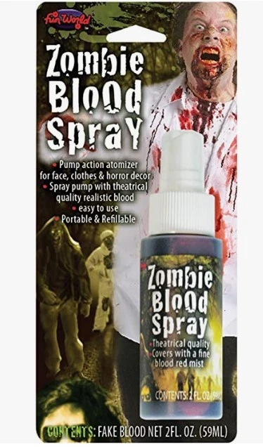Spray para salpicaduras de sangre Zombie - Maquillaje teatral - 2 fl oz Foto 1 de 1