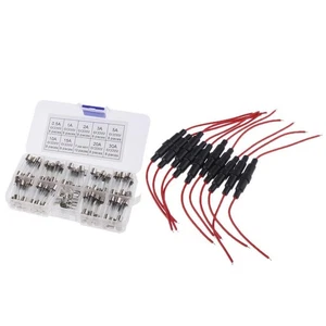 72-teiliges Set Mit Flinken Glassicherungen, 6 X 30 Mm, + 16 AWG-Draht, - Picture 1 of 7