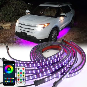 For Ford Focus Fusion Double Row RGB LED Underglow Neon Light Strip APP Remote - Picture 1 of 17