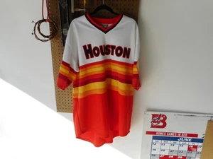 THROWBACK knit HOUSTON baseball jersey RAINBOW #37 FARMER - Picture 1 of 11