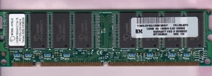 128MB PC-133 MOSEL VITELIC V436416S04VCTG-75 IBM 33L3074 PC133 3.3V SDRAM STICK - Picture 1 of 2