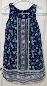 Wonder nation girls 7/8 Floral and Paisley Sleeveless Dress - Picture 1 of 4