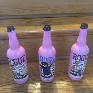 LEERE Rogue Brew Ale Pink Voodoo Donut Bier Flaschen Sammler Lot 3 - Bild 1 von 7