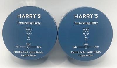 Harry's TEXTURIZING HAIR PUTTY 2.5oz Flexible Hold Matte Finish 2 Pack New. - Image 1 of 4