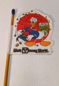 Vintage 1980's Donald Duck Walt Disney World 6" Felt Pennant Flag - Picture 1 of 10