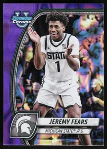 Jeremy Fears 2024-25 Bowman University Chrome Purple Lava Refractor - Bild 1 von 2