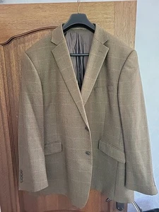 Blazer Brook Taverner Country tweed lana a quadri taglia 50r Ptp 25" spina di pesce - Foto 1 di 15