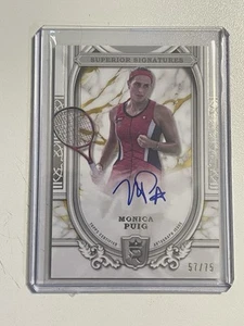 Tenis Topps Royalty 2024 Monica Puig Superior Signatures automático/75 en tarjeta (b) - Imagen 1 de 2