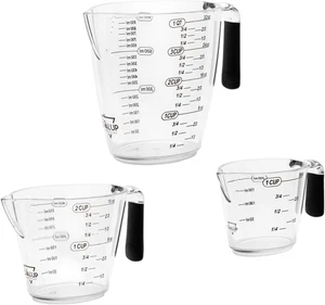 Measuring Cup Set - Clear Plastic Measuring Cups for Liquids Batter Flour Powder - Picture 1 of 12