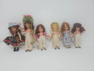 6 muñecas Nancy Ann Storybook ojos dormidos en ropa original Foto 1 de 4