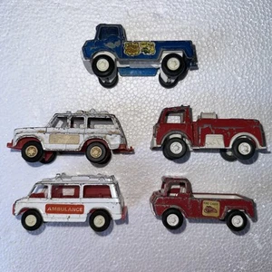 Vintage TootsieToy Trucks 1969 & 1970 Lot Of 5 Wheelie Wagon Fire Chief Rescue - Picture 1 of 24