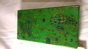 Andrea By Sadek Vintage Hand Green Paisley Lidded Trinket Box - Picture 1 of 14
