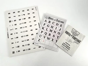 Wheel Of Fortune Game - The Simpsons Edition - Replacement Game Sheets - Picture 1 of 1