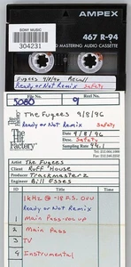 1996 -The FUGEES-READY OR NOT- HIT FACTORY Vintage Rap/Hip-Hop MASTER DAT Tape - Imagen 1 de 6