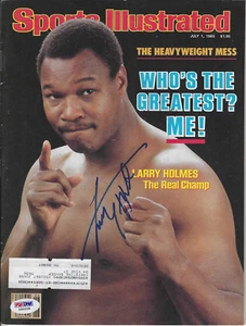 LARRY HOLMES signed 7/1/1985 SPORTS ILLUSTRATED MAGAZINE - AUTHENTICATED - Picture 1 of 3