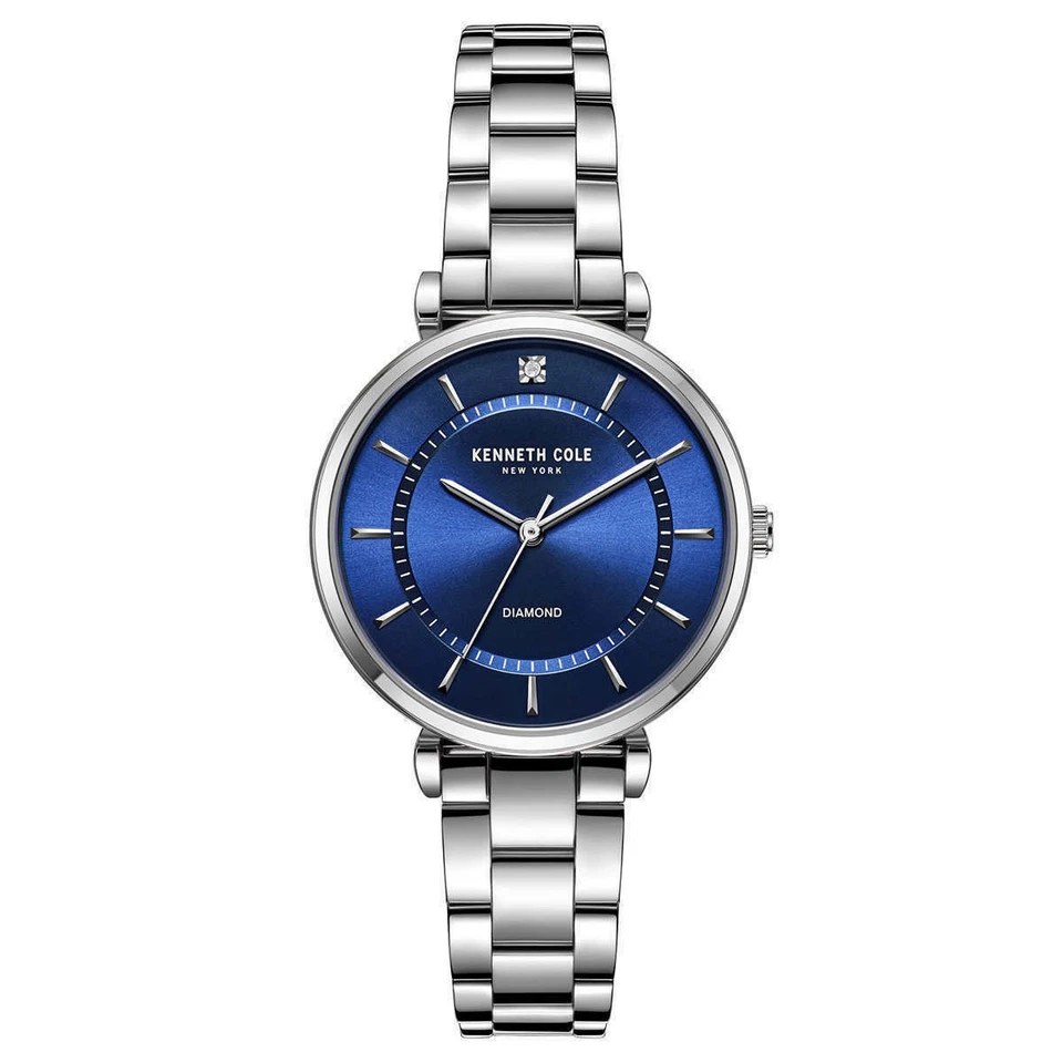 Kenneth Cole KC51114017 Stainless Steel Ladies Blue Dial Quartz Watch