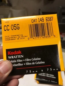 Kodak Wratten Gelatin Filter. 75mm x75mm 05G - Picture 1 of 1