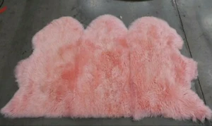 SOLID PINK 3' X 5' Back Stain Rug, Reduced Price 1172612601 SHS121L-3 - Picture 1 of 4