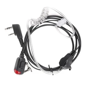 1*Earphone Air Tube in Ear Earbuds W/PTT LED Light Mic K Port For Kenwood Radio - Zdjęcie 1 z 12