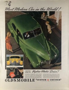1938 Vintage Oldsmobile Ad - Most Modern Car in the World - Picture 1 of 2