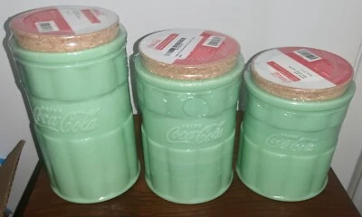 Juego de 3 botes Coca Cola VERDE JADEITA NUEVO Foto 1 de 4