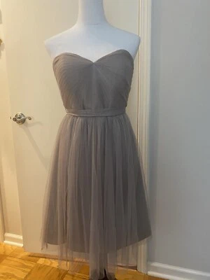 Vestido de tul beige de la colección Jenny Yoo, talla 10, dama de honor/invitada de boda Foto 1 de 4