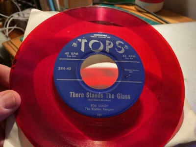 Red vinyl BOB SANDY The Rhythm Rangers TOPS 384-45 VG- 45rpm 7"  Country single Foto 1 de 2