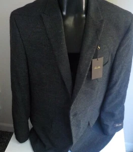TASSO ELBA Black and Gray 2 Button Sportcoat SZ 44L NWT - Picture 1 of 8