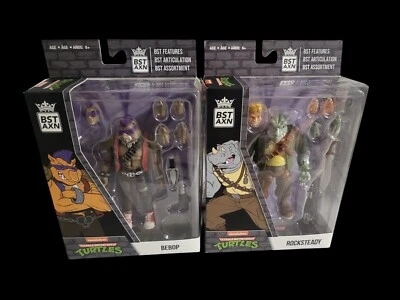 The Loyal Subjects BST AXN Bebop Rocksteady Figures Ninja Turtles TMNT Lot of 2 - Image 1 of 2