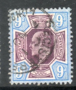 1902 SG251a SPEC M40 (3), 9d pizarra púrpura y ultramarino papel calcáreo CDS - Imagen 1 de 1