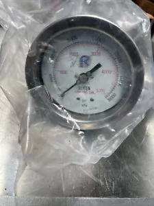 oxygen gauge 112mm face stainless steel class 0.5 5000psi 35000kpa - Foto 1 di 5