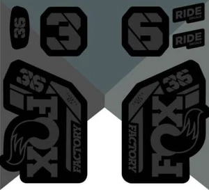 Fox 36 Factory 2021 Fork Decals - Grey/Black - Licensed By Fox - Picture 1 of 1