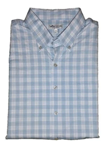 Peter Millar Herren Hemd hellblau weiß & rosa Langarm Knopfleiste Größe XXL - Bild 1 von 4