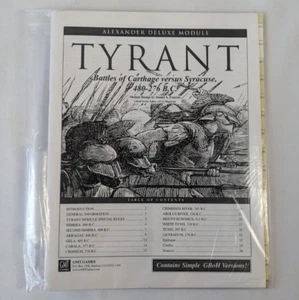 GBOH TYRANT Carthage Syracuse ALEXANDER DELUXE Module War Board Game NEW GMT OOP - Picture 1 of 2