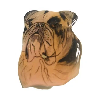 SPILLA BULLDOG 2 1/2” in resina stampata a mano J1754/5/6 - Foto 1 di 7