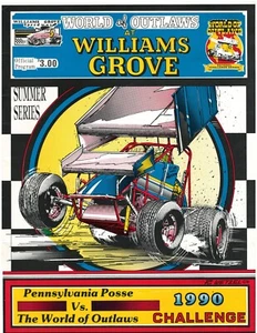 Williams Grove Speedway Program - August 2-3, 1990 - World of Outlaws Challenge - Picture 1 of 2