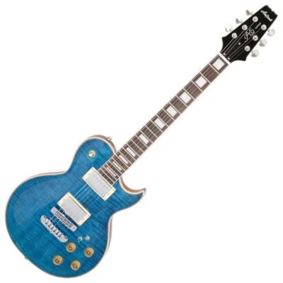 AriaProII PE-700 SBL See-through Blue Electric Guitar w/gig bag Les Paul type - Image 1 of 4