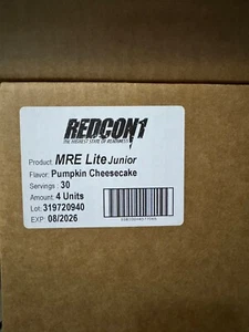 REDCON1 MRE LITE WHOLE FOOD PROTEIN No Whey 30 serv Junior Pumpkin Cheesecake - Picture 1 of 1