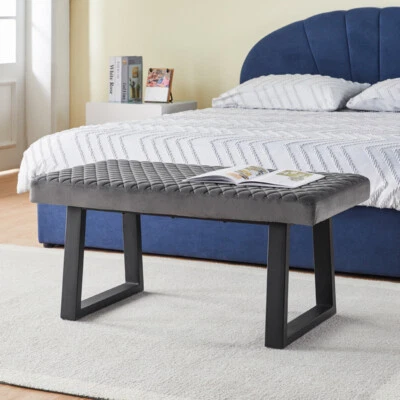 Bettbank Sitzbank Samt Polsterbank Sitztruhe Flurbank Truhenbank Beistellbank - Bild 1 von 4