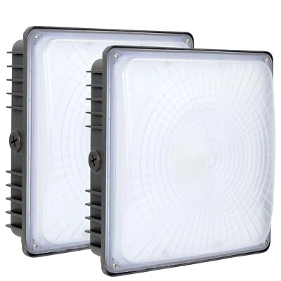 2PACK Gas Station LED Canopy Lights 70W 8400LM IP65 Waterproof Commercial Light - Image 1 of 4