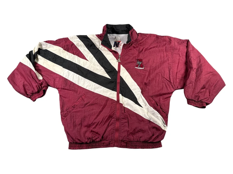 Jaqueta corta-vento vintage Alabama maré carmesim onda de choque masculina grande colorblock - Imagem 1 de 4